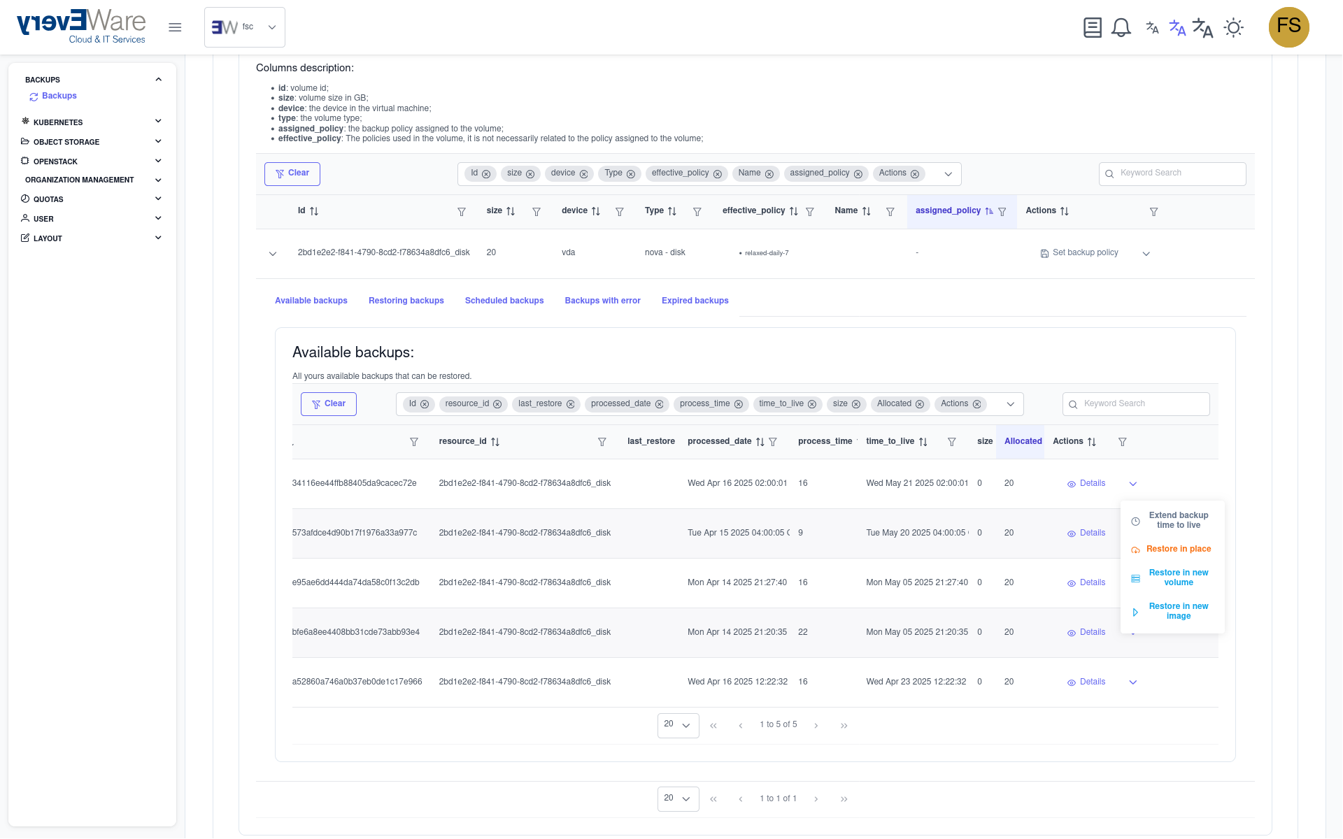 In-Place Restoration